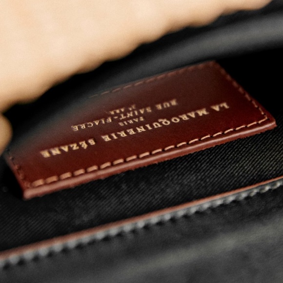 Elegant Tan and Brown Woven Crossbody Bag - Picture 14 of 15